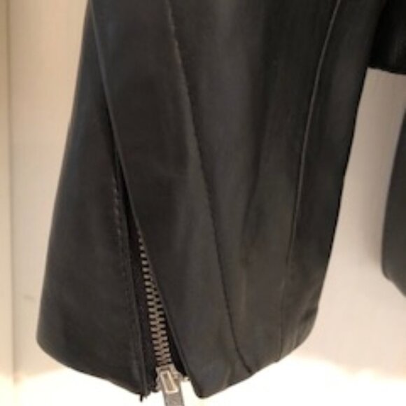 Lamarque Collection 264Ariel Lined 100% Leather Jacket Black Size L NWOT - Picture 3 of 6